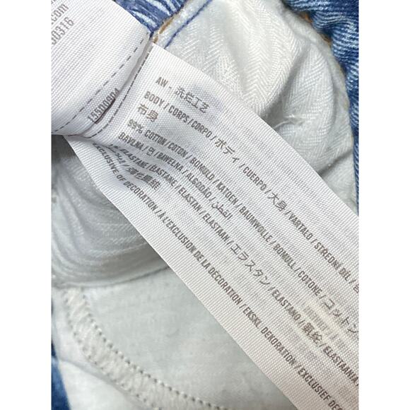 Abercrombie & Fitch Blue Distressed Ultra High Rise Straight Denim Jeans Size 30 - Picture 5 of 5